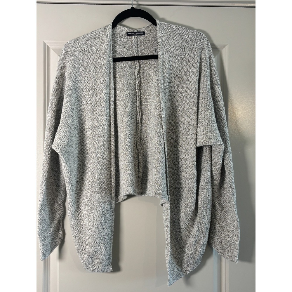 Brandy Melville Cardigan Sweater Womens One Size‎ Heather Gray Knit Open Front